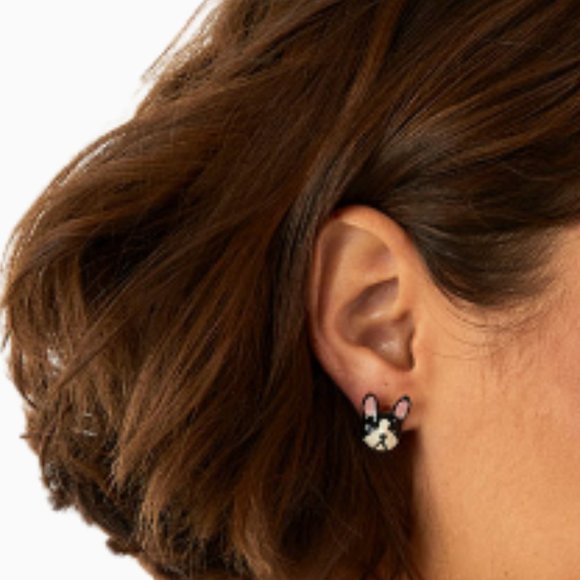 🆕 BETSEY JOHNSON Dog Stud Earrings - Picture 5 of 6